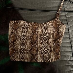 Windsor snake skin crop top